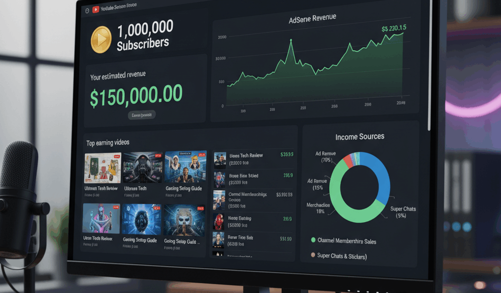 How Much YouTubers Earn with 1M Subscribers