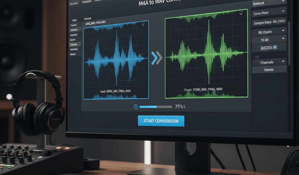 Converting M4A Files to WAV Format