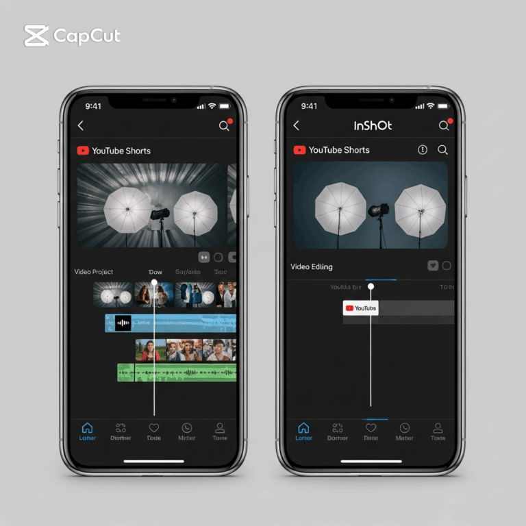 Professional photograph related to: CapCut vs InShot for YouTube Shorts — Which to Pick. High qualit