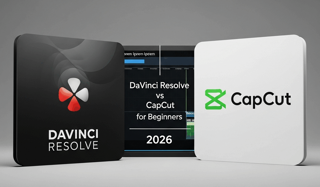 Professional photograph related to: DaVinci Resolve vs CapCut for Beginners — 2026. High quality, ed