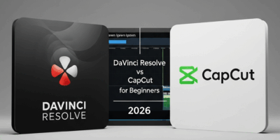Professional photograph related to: DaVinci Resolve vs CapCut for Beginners — 2026. High quality, ed