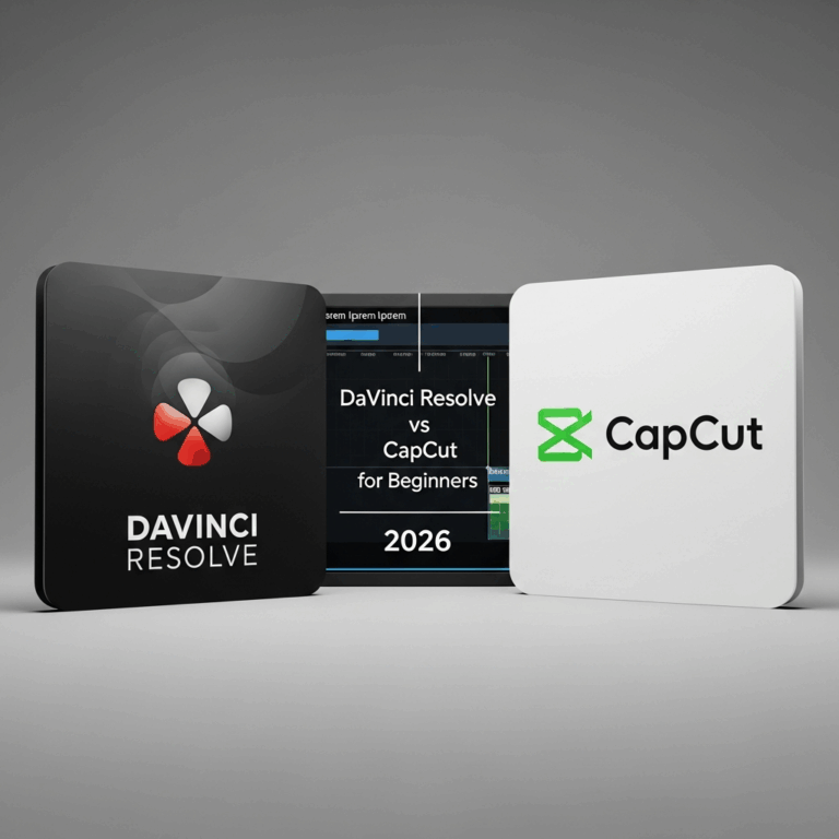 Professional photograph related to: DaVinci Resolve vs CapCut for Beginners — 2026. High quality, ed