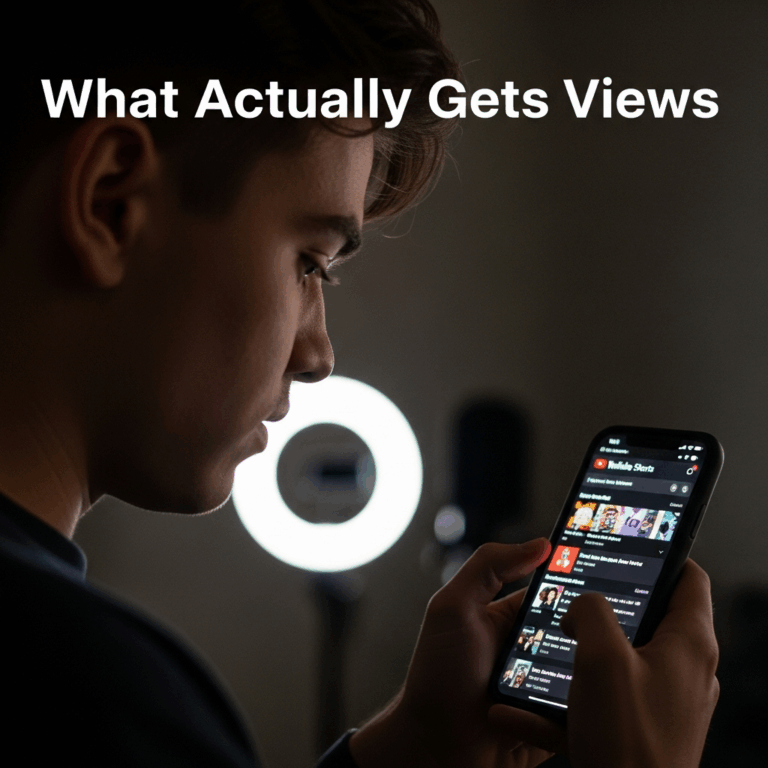 Professional photograph related to: YouTube Shorts Algorithm — What Actually Gets Views. High qualit